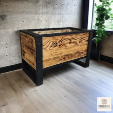 Long Wooden Planter Raised Bed