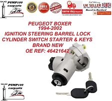 FOR PEUGEOT BOXER 94-02 IGNITION STEERING BARREL LOCK SWITCH STARTER & KEYS  