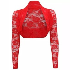 Womens Long Sleeves Lace Shrug