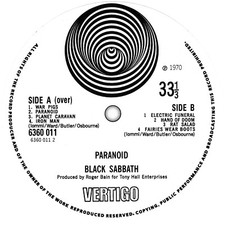 Heavy rock record - label, vinyl