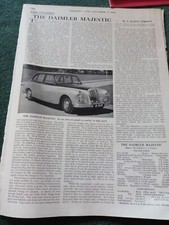 Di22  Ephemera 1958 motor car review Daimler majestic 