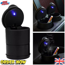 Portable Car Ashtray LED Light Cigar Ash Tray Container Ash Cup Holder