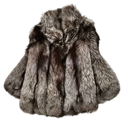 Silver fox real - fur, coat