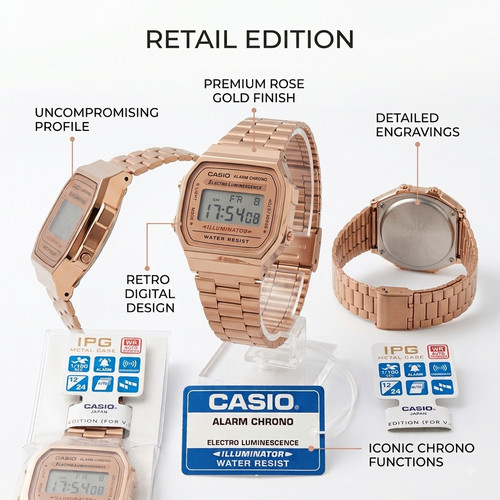 Casio a168 rose gold - a168,