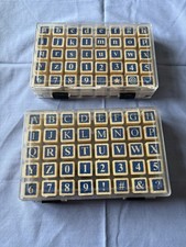 Alphabet And Numbers Rubber Stamp Sets In Cases - Upper & Lower Case