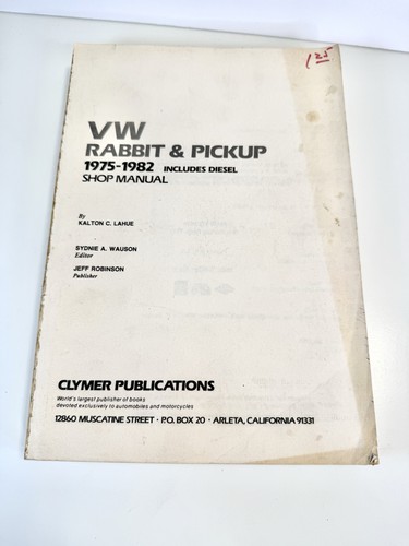 Clymer rabbit pickup - vw,