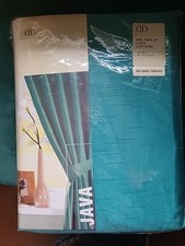 Teal Green Pair Curtains (Hook) 66x72in 168x183cm Slight Sheen