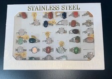 Gem Ring Bundle.  Stainless