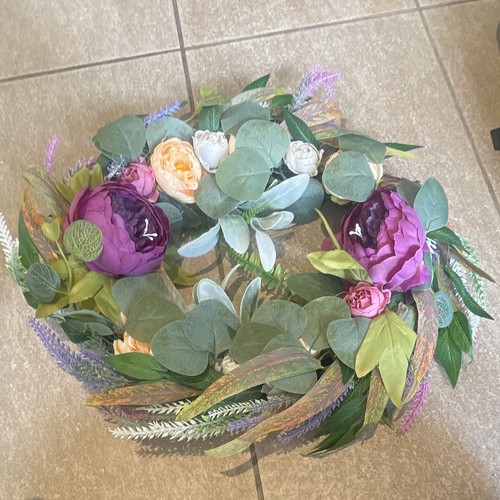 Artificial floral door wreath - floral,
