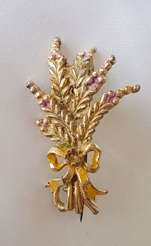 Vintage brooch lucky heather - vintage,