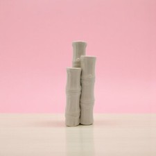 VINTAGE WHITE BAMBOO CERAMIC