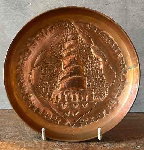 Vintage copper sailing ship - vintage,