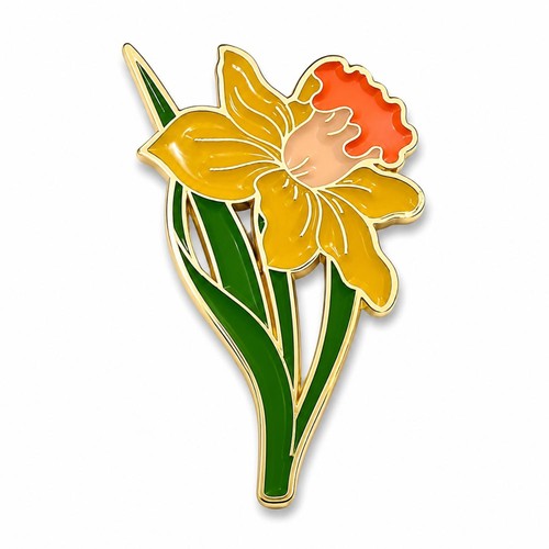 Daffodil pin badge metal - pin,