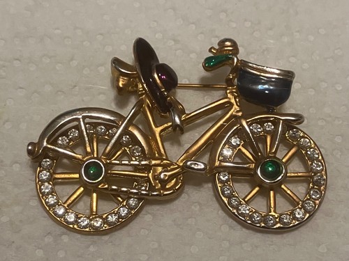Bicycle brooch pin colorful - brooch,