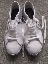 Mens Lacoste Sport Cairon PS trainers, excellent used, white grey lace up UK7