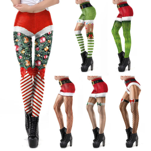Christmas sexy belt leggings - christmas,