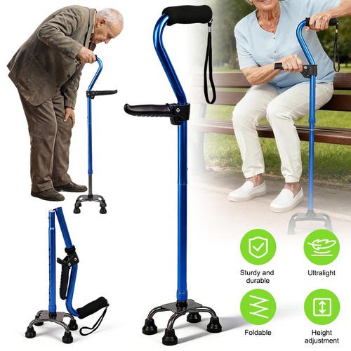 Leg adjustable walking stick - 4-leg,