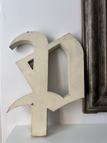 Vintage cream gothic metal - vintage,