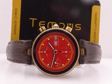 GÉRALD GENTA GEFICA DAY-DATE CHRONO G2989.7 AUTOMATIC BRONZE & STEEL 90'S WATCH