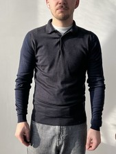 John Smedley Grey/Navy Knit