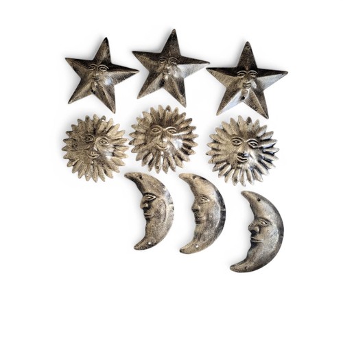 Rustic sun moon - star, metal