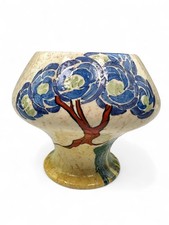 Clarice Cliff PATINA TREE pattern, shape 341 vase, 13cm. Art Deco, circa 1932.