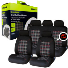Sakura Lambeth Car Seat Covers Full Set Front & Rear Universal Chair Protectors