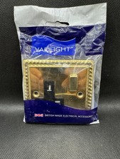 13A Socket Brass 2 Pole Classic Georgian + Brass/Black Insert Varilight XG4DB
