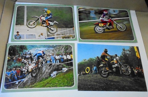 Motocross postcards 70s trial - postcards,