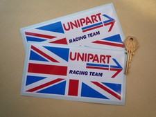 BRITISH LEYLAND UNIPART  Racing Team 150mm car stickers