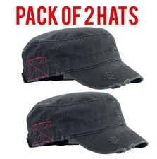 Distressed Cadet Hat Black