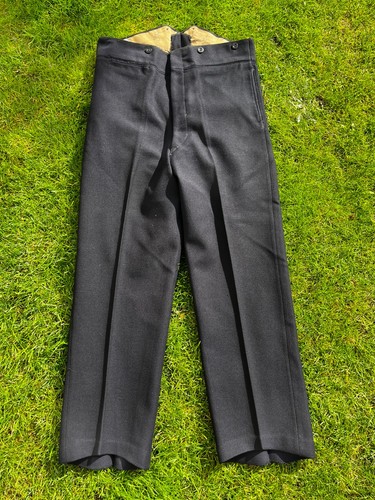 1940 navy blue wool high - 1940's,