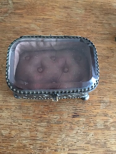 Vintage french metal and glass - french,