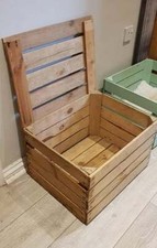 LOG BASKET WITH LID / FIRE WOOD STORAGE  / FIREPLACE KINDLING BOX  