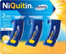 NiQuitin Minis Citrus 2 mg 60 Lozenges Nicotine Smoking Craving Relief