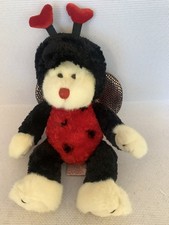 Russ Berrie ‘Buzzie’ Ladybug Ladybird Teddy Bear Soft Plush Beanie Toy 9”