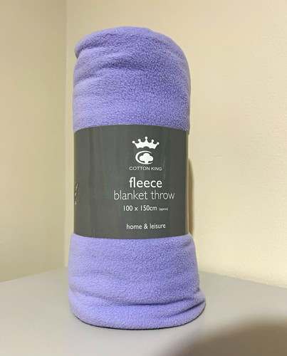 Cotton king fleece blanket - cotton,