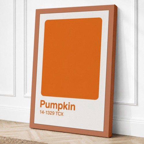 Pumpkin swatch typography - pumpkin,