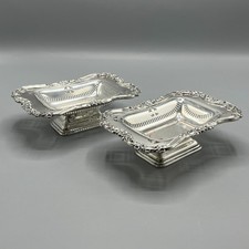 Pair Antique Silver Plated Bon