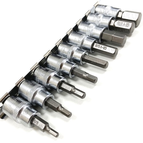 Hex bit socket set 9pc - bit,