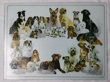 Pollyanna Pickering Tempered Glass Worktop Saver, 40cm x 30cm, Dogs Design