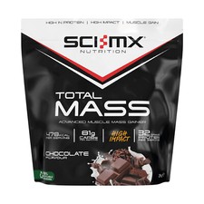 SCI-MX Total Mass Gainer 2kg Whey Protein Powder Shake High Calorie Weight Gain