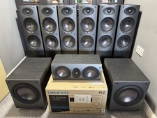 Mordaunt Short 7.2 Surround Sound Speakers Aviano 5, 6x 6, 2x 7. Onkyo TX-RZ3100