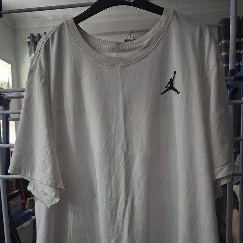 Jordan men white cotton crew - white,