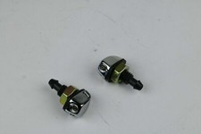 PAIR Twin Chrome Windscreen Washer Jets for 4mm tube/pipe NEW