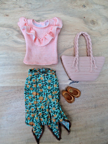 Barbie doll outfit peach - barbie,