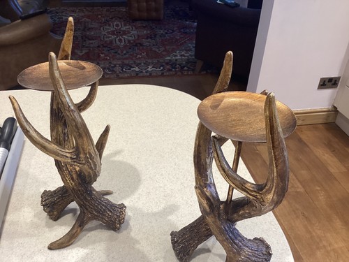 Pair faux stag antler - pair,