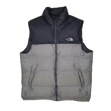 THE NORTH FACE Puffer Jacket Coat Insulated Goose Down Nuptse Gilet Vest Mens L