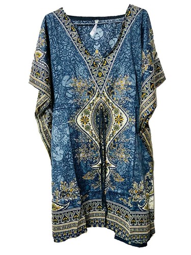 Short floral kaftan boho - short,