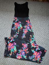 Womens Lipsy Dress, Size 6, Floral, Black, Maxi, Sleeveless, Flare, (32)